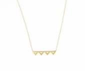 925 Ayar Gümüş Minik Üçgenler Kolye thumbnail 5