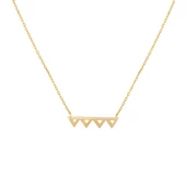 925 Ayar Gümüş Minik Üçgenler Kolye thumbnail 3