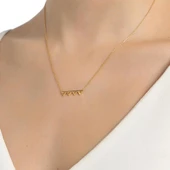 925 Ayar Gümüş Minik Üçgenler Kolye thumbnail 8