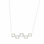 925 Ayar Gümüş Minik Kareler Kolye thumbnail 8