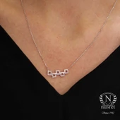 925 Ayar Gümüş Minik Kareler Kolye thumbnail 6