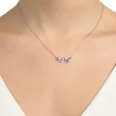 925 Ayar Gümüş Minik Kareler Kolye thumbnail 1