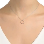 925 Ayar Gümüş Halka Kolye thumbnail 2