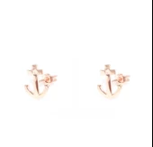 925 Ayar Gümüş Çapa Küpe thumbnail 6