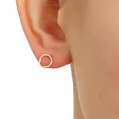 925 Ayar Gümüş Minik Halka Küpe thumbnail 9