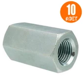 10 Adet Uzun Metrik Altı Köşe Uzatma Somunu M10x40 thumbnail 1