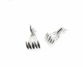 925 Ayar Gümüş Badem Modeli Ear Jacket Küpe thumbnail 6