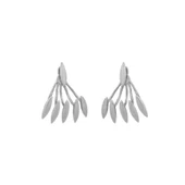 925 Ayar Gümüş Badem Modeli Ear Jacket Küpe thumbnail 2