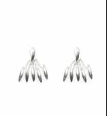 925 Ayar Gümüş Badem Modeli Ear Jacket Küpe thumbnail 5