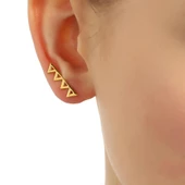 925 Ayar Gümüş Zikzak Earcuff Küpe thumbnail 1