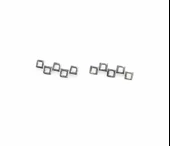 925 Ayar Gümüş Minik Kareler Earcuff Küpe thumbnail 5