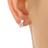 925 Ayar Gümüş Ananas Modeli Küpe thumbnail 1