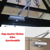 Çelik Kapı Hidroliği Kapı Durdurucu Yavaşlatıcı Yayı No: 3 Kapasite 40-65 Kilogram Gümüş Renk thumbnail 4