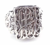 925 Ayar Gümüş Antik Tasarım Erkek Yüzük thumbnail 3