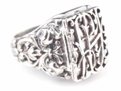 925 Ayar Gümüş Antik Tasarım Erkek Yüzük thumbnail 1