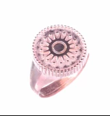 925 Ayar Gümüş Şövalye Yüzük, Pembe thumbnail 3