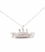 925 Ayar Gümüş Gemi Kolye thumbnail 2