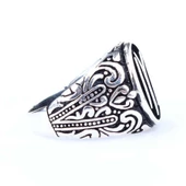 925 Ayar Gümüş KAYI Sembolü Erkek Yüzük thumbnail 6