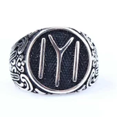 925 Ayar Gümüş KAYI Sembolü Erkek Yüzük thumbnail 4