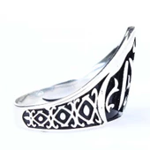 925 Ayar Gümüş KAYI Boyu Zihgir Okçu Erkek Yüzük thumbnail 5