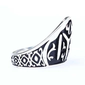 925 Ayar Gümüş KAYI Boyu Zihgir Okçu Erkek Yüzük thumbnail 1