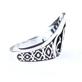 925 Ayar Gümüş KAYI Boyu Zihgir Okçu Erkek Yüzük thumbnail 4