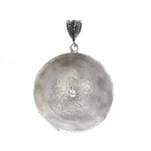 925 Ayar Gümüş Çiçekler Madalyon Kolye Ucu thumbnail 1