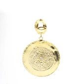 925 Ayar Gümüş Çiçekler Madalyon Kolye Ucu thumbnail 4