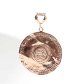 925 Ayar Gümüş Yonca Bahçesi Madalyon Kolye Ucu thumbnail 2