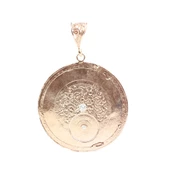 925 Ayar Gümüş Desenli Madalyon Kolye Ucu thumbnail 3
