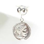 925 Ayar Gümüş İskender Kafası Madalyon Kolye Ucu thumbnail 4
