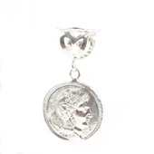 925 Ayar Gümüş İskender Kafası Madalyon Kolye Ucu thumbnail 5