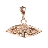 925 Ayar Gümüş Mekik Bayan Figürlü Madalyon Kolye Ucu thumbnail 2