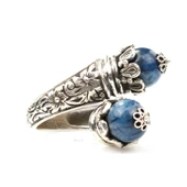 925 Ayar Gümüş Lapis Taşlı Çapraz Yüzük thumbnail 2