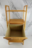 Digithome Bambu Kirli Sepetli 2 Raflı Çok Amaçlı Banyo Düzenleyici Çamaşır Sepeti Organizer DB-0001 - 6