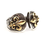 925 Ayar Gümüş ve Bronz Karışımı Osmanlı Motifli Erkek Yüzüğü thumbnail 1