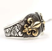 925 Ayar Gümüş ve Bronz Karışımı Osmanlı Motifli Erkek Yüzüğü thumbnail 3