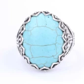 925 Ayar Gümüş Turkuaz Taşlı Erkek Yüzüğü thumbnail 3