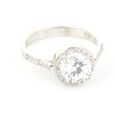 925 Ayar Gümüş 1,7 Carat Tektaş Yüzük thumbnail 5