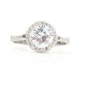 925 Ayar Gümüş 1,7 Carat Tektaş Yüzük thumbnail 4