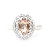 925 Ayar Gümüş Oval Zultanit Taşlı Anturaj Yüzük thumbnail 3