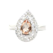 925 Ayar Gümüş Damla Zultanit Taşlı Anturaj Yüzük thumbnail 2