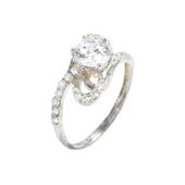 925 Ayar Gümüş Tektaş Yanı Taşlı 1,30 crt Görünümlü Yüzük thumbnail 6