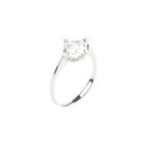 925 Ayar Gümüş Tektaş 1,16 crt Görünümlü Yüzük thumbnail 6