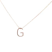 925 Ayar Gümüş 3 Boyutlu G Harfi Kolye thumbnail 2