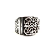 925 Ayar Gümüş  Ajur işlemeli Oniks Taşlı Erkek Yüzüğü thumbnail 3