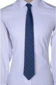 Cengiz İnler Kare Desenli Mendilli Mikrofiber Erkek Kravat - 4