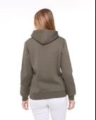Backpacker Kadın Sweatshirt Kapüşonlu Fermuarlı Haki - 7
