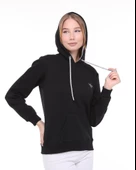 Backpacker Kadın Sweatshirt Kapüşonlu Siyah - 5