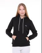 Backpacker Kadın Sweatshirt Kapüşonlu Siyah - 2